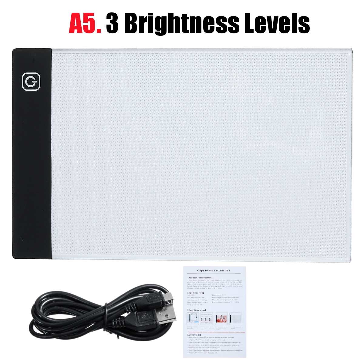 A4 Three Level Dimmable Led Light Pad,Tablet Tools Diamond Painting Accessories Diamond Embroidery Eye Protection A5 Size: A5 third gear dimmin