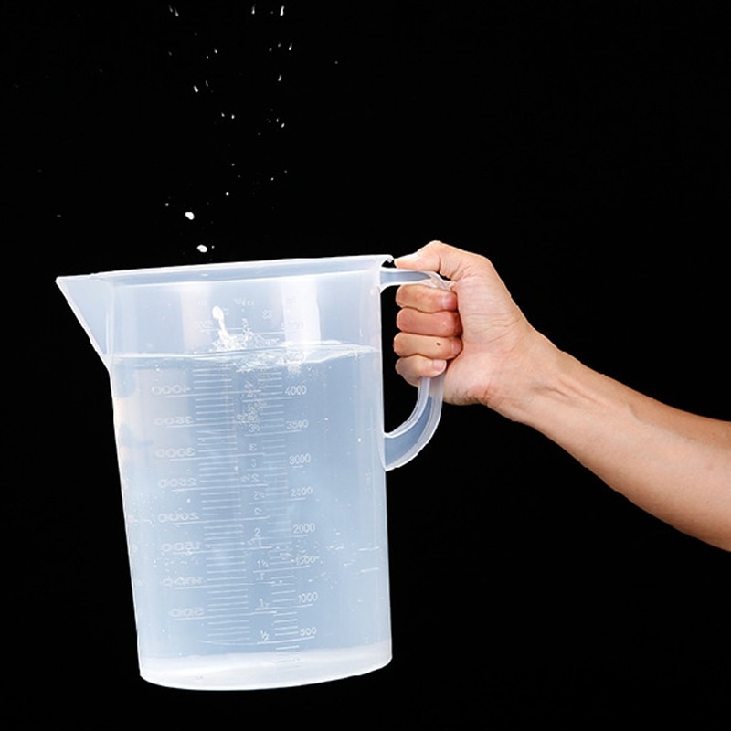 30/50/100/500ml Plastic Measuring Cup with Handle Grip and Spout with Ml Transparent Measuring Handle Cups BPA Free Liquid