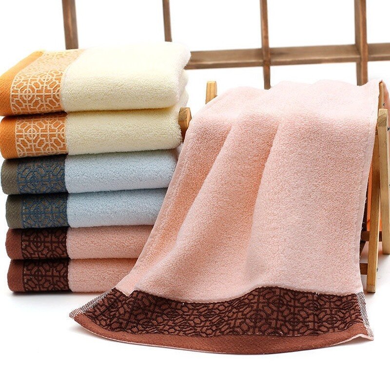 Ensemble de serviettes de bain en coton épais et absorbant, grande serviette de visage imprimée de style européen, 3 pièces, haut de gamme, offre spéciale