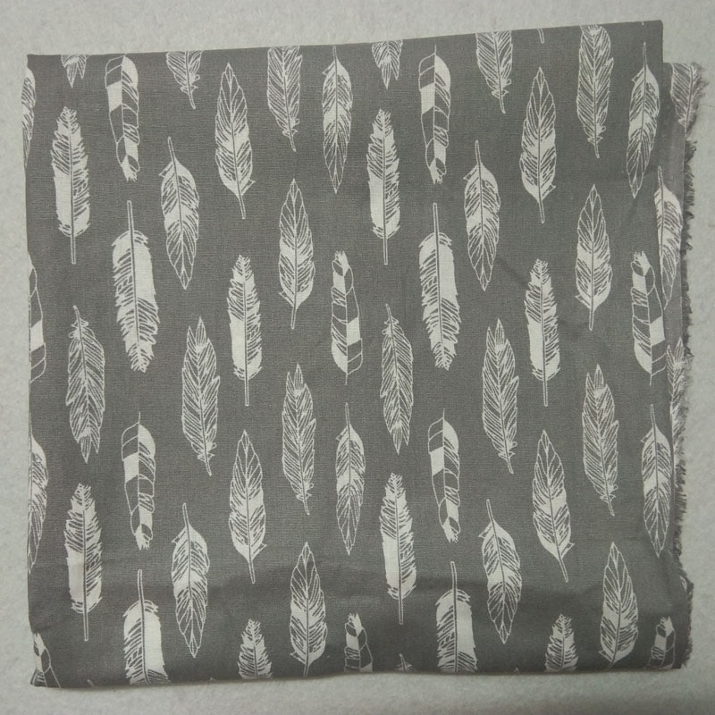 4 pièces 24x25cm joli noir blanc Note de musique noir gris plume imprimé coton tissu Bundle bricolage couture Patchwork poupée tissu décor