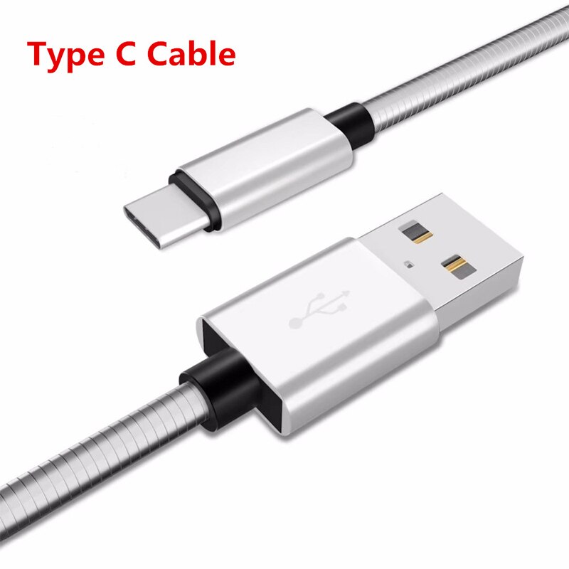 Metalkabel usb type c til samsung  s9 s8 hurtigopladning type-c mobiltelefon ladeledning usb c kabel til xiaomi  mi9 redmi note 7
