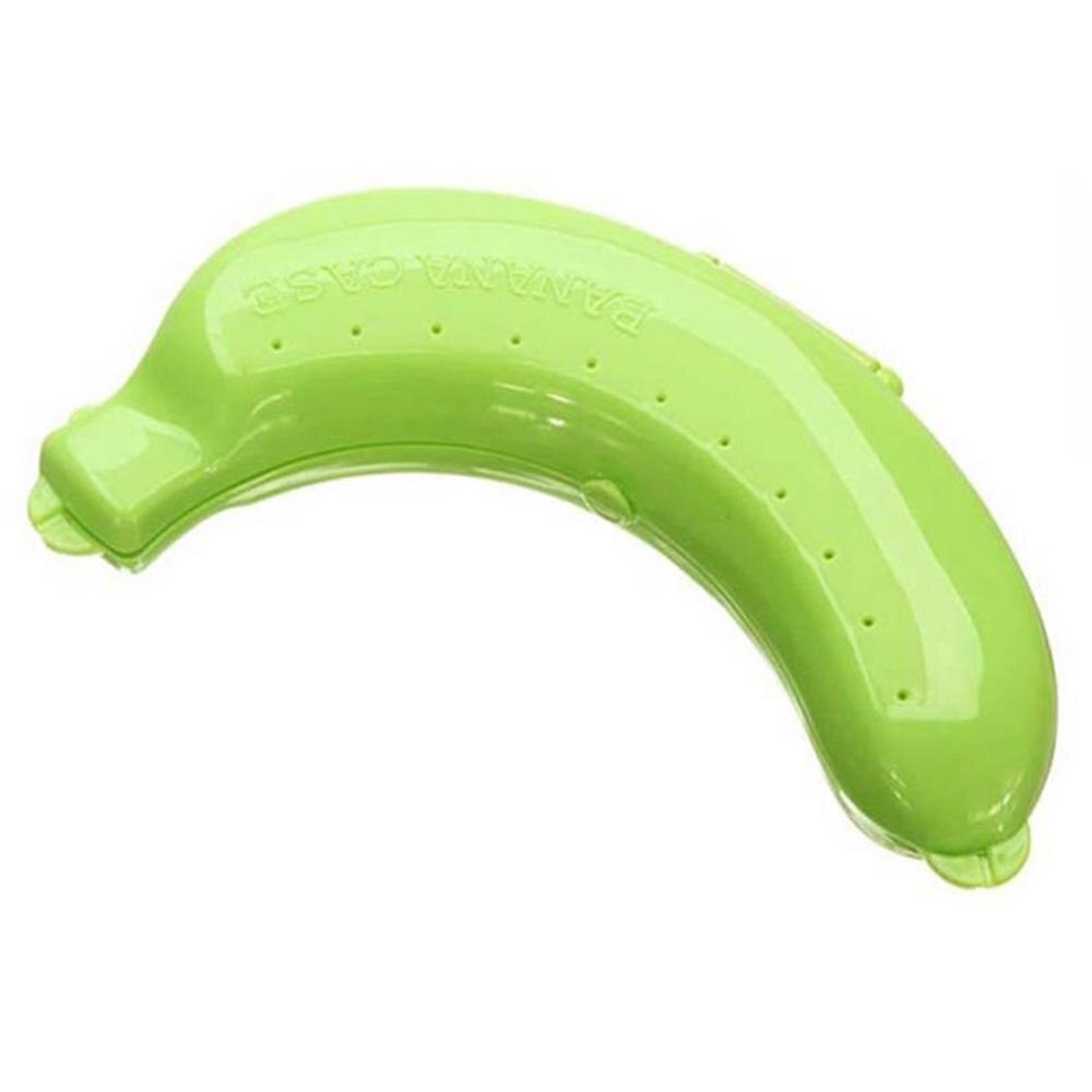 1pc banan madbeholder opbevaring børn holder konserveringsæsker kasser friske: Grøn