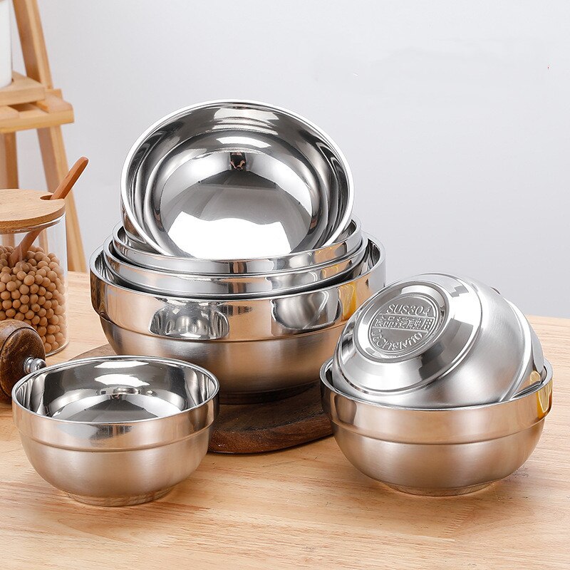 2 Pcs Eco-Friendly Bowl Classic Anti-Rust Stainles... – Grandado