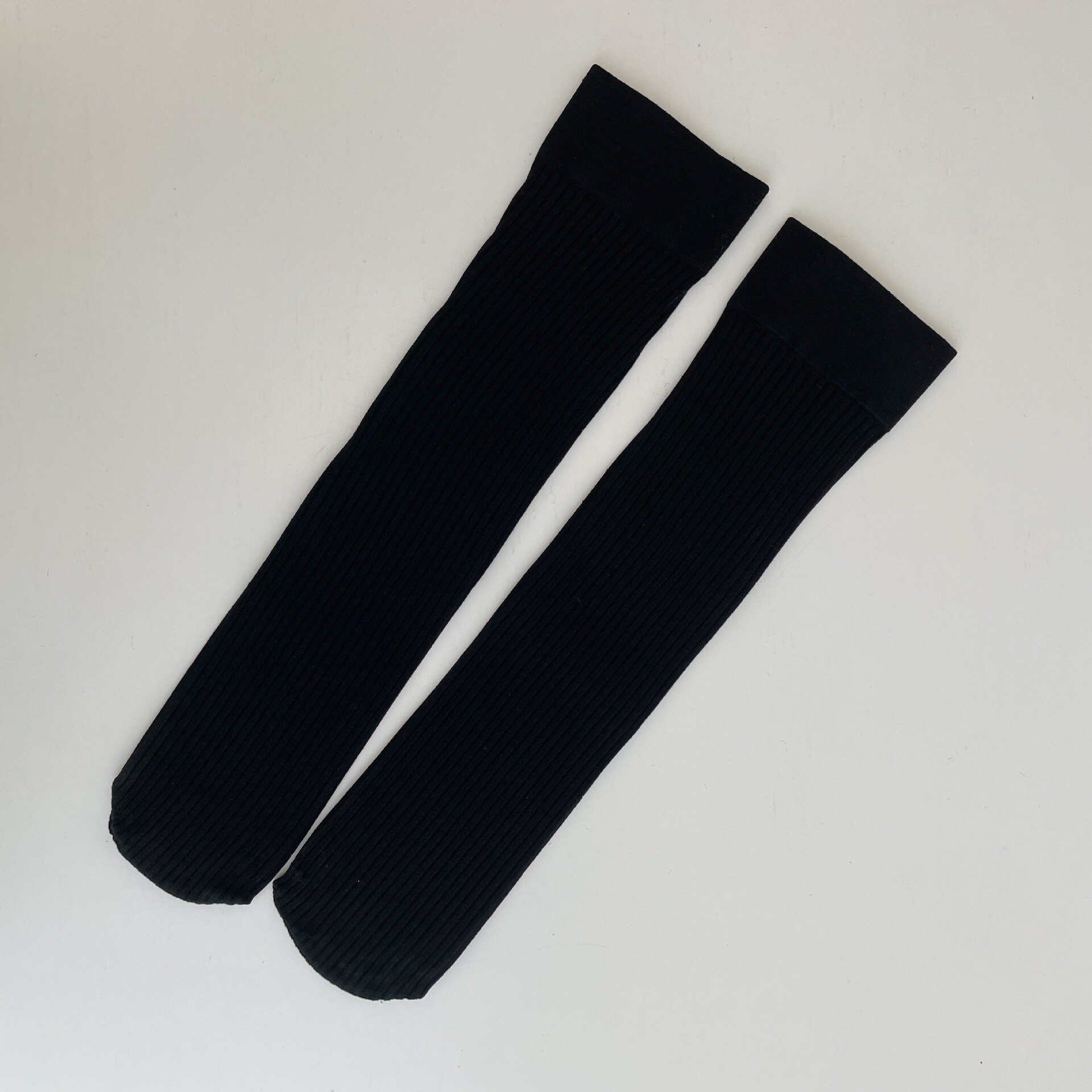 Dunne Effen Streep Vrouwen Kousen Lange Buis Sokken Lingerie Dij Kniehoge Breien Japanse Harajuku Kawaii Voor Meisjes Kleding: Black