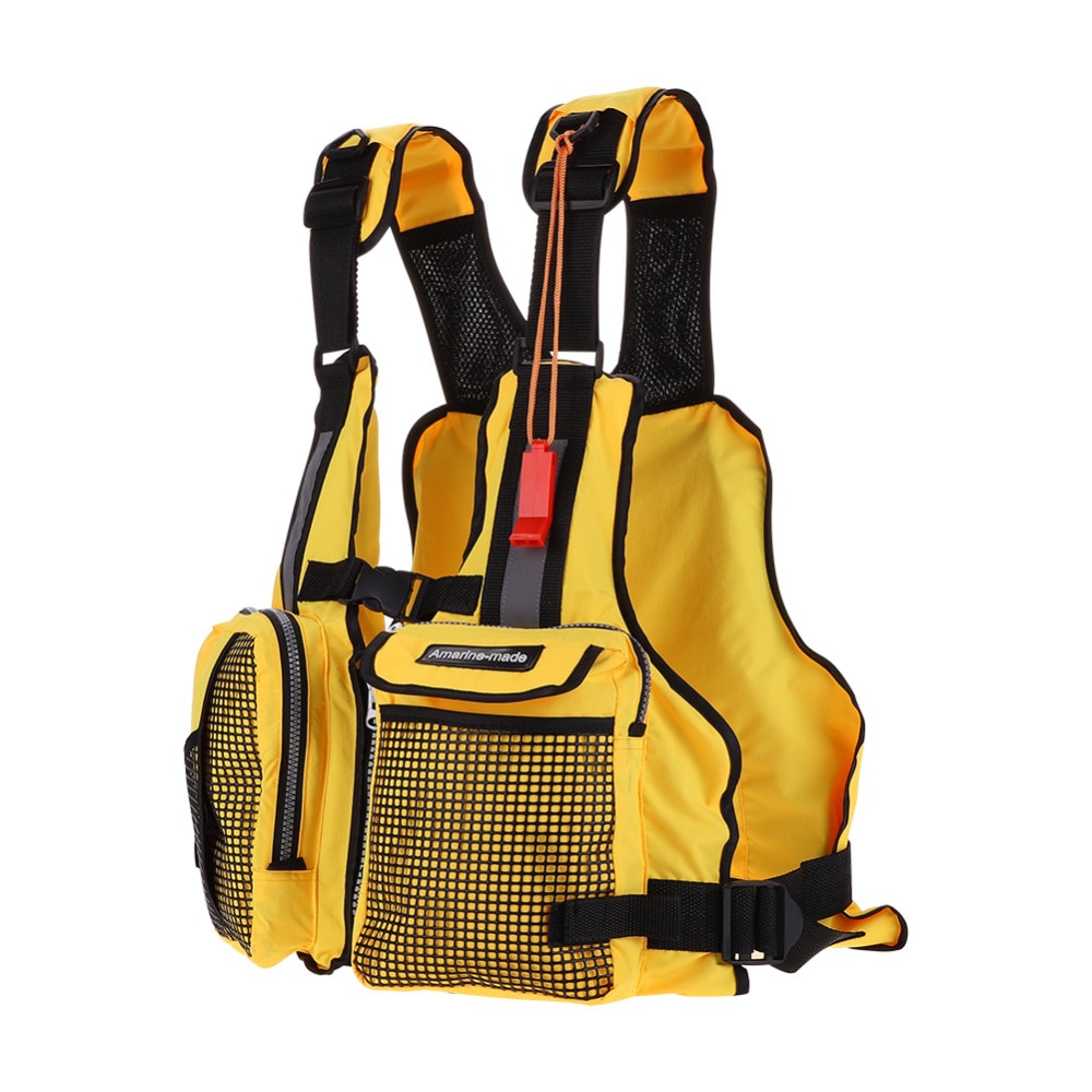 Mænd kvinder multi-lomme justerbar bælte redningsvest vandsport dykning drifting surfing svømning fiskevest redningsvest