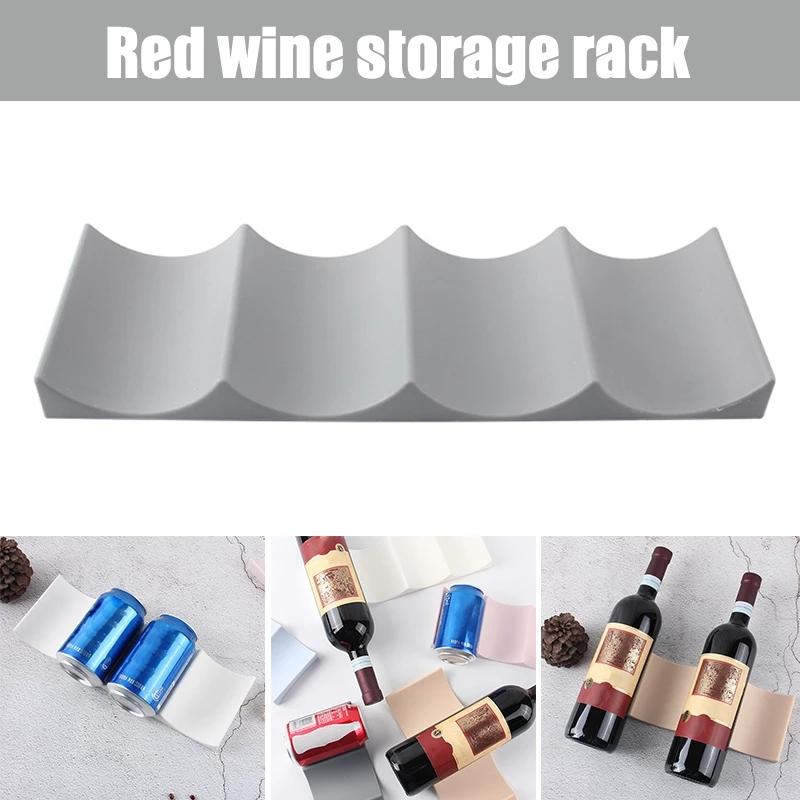 Wine Rack Stackable Bottle Holder Countertop Wine Bottle Rack Wine Bottle Can Organizer For Pantry Cabinet Refrigerator