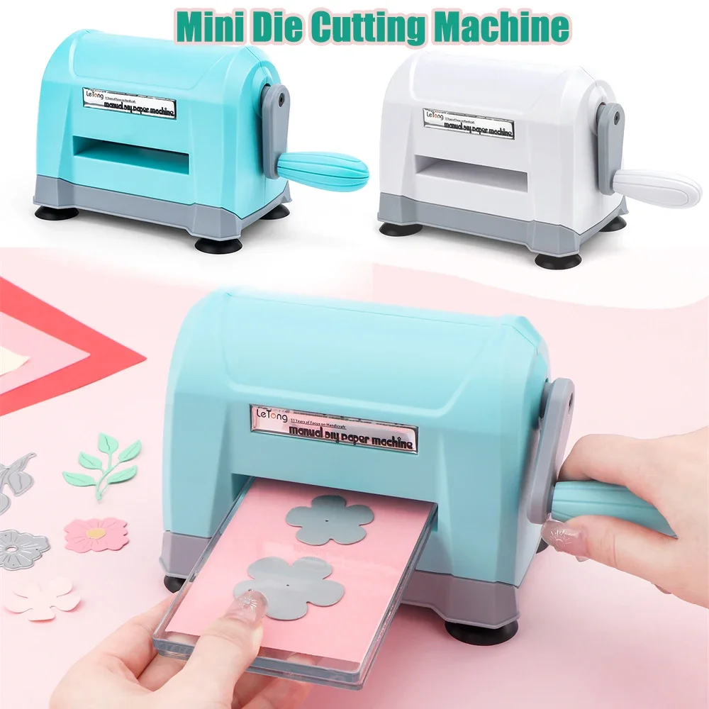 Mini troqueladora Manual portátil, máquina de grabado en papel troquelado y troquelado para hacer tarjetas, herramienta artesanal DIY para álbumes de recortes