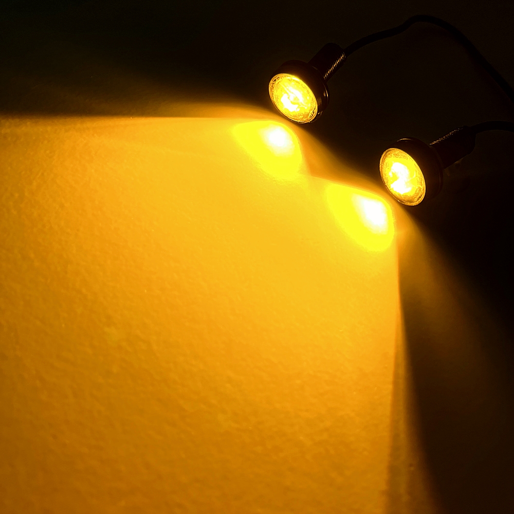 Lámpara LED Eagle Eye 23mm 12SMD luces de circulación diurna lámpara de señal blanca amarilla señal de giro, luz lateral, luz de marcha atrás, luz trasera