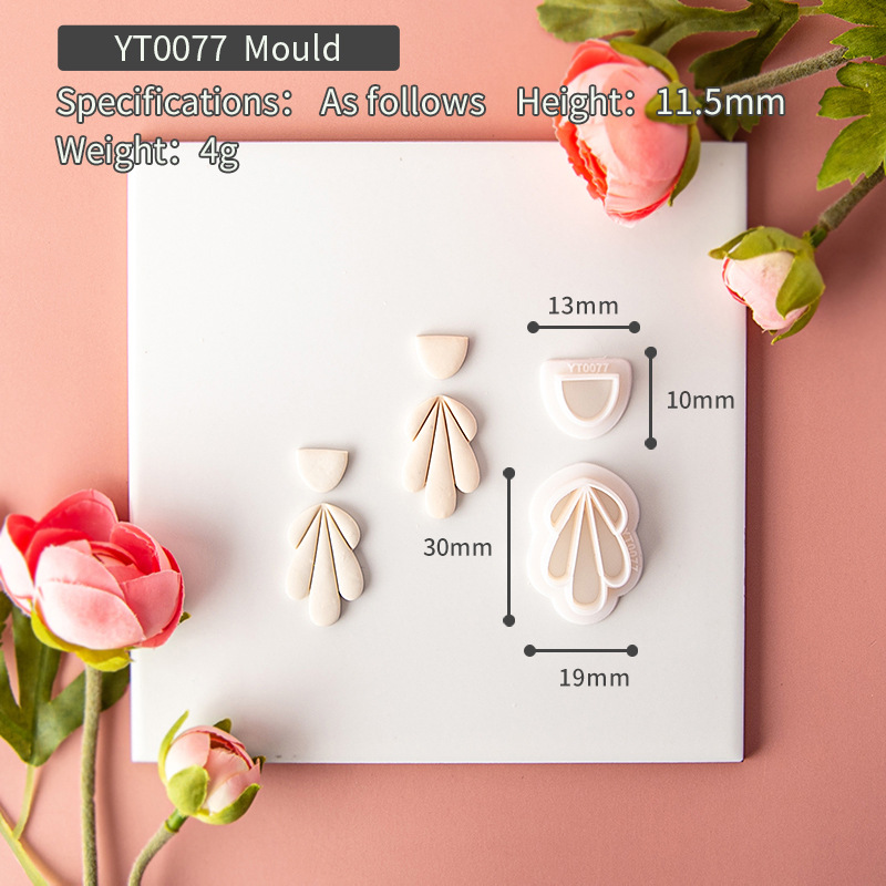 Cortador de arcilla polimérica Vintage, cortadores de arcilla de flores en relieve bohemio de loto para broches, joyería, pendientes, herramientas de fabricación DIY: Granate