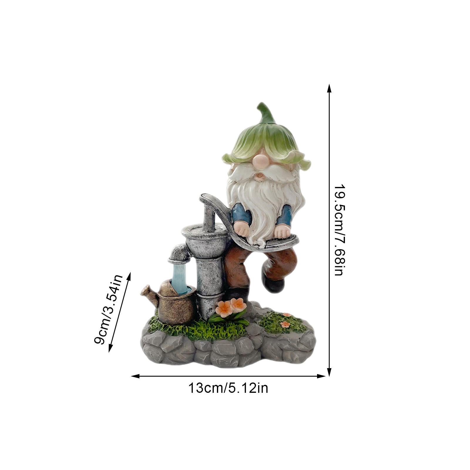 Gnome Garden Statues Outdoor Gardening Dwarf Ornaments Dwarf Fetching Water Funny Garden Decoration Home Sculptures Ornaments