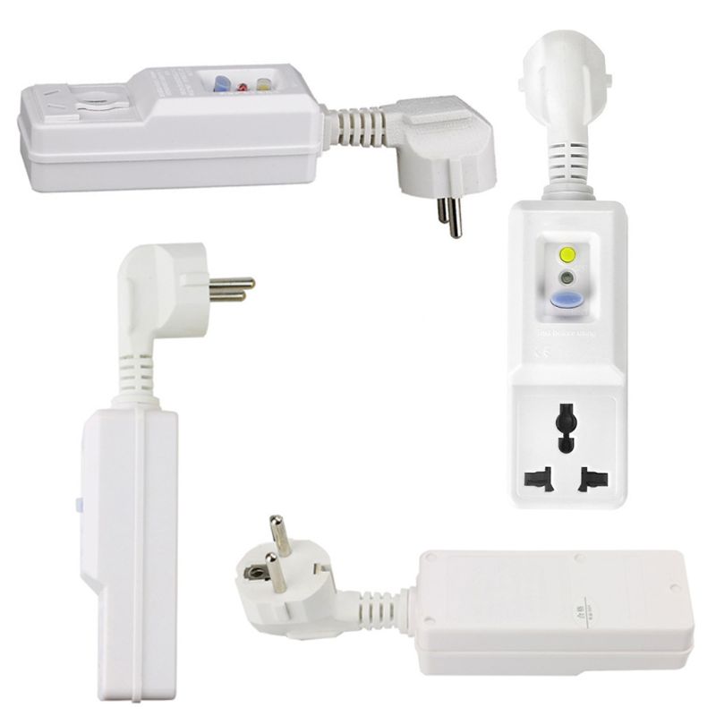 EU 16A Socket Adaptor Home Circuit Breaker Cutout Plug Safety Leakage Protection Trip Switch Power Tools