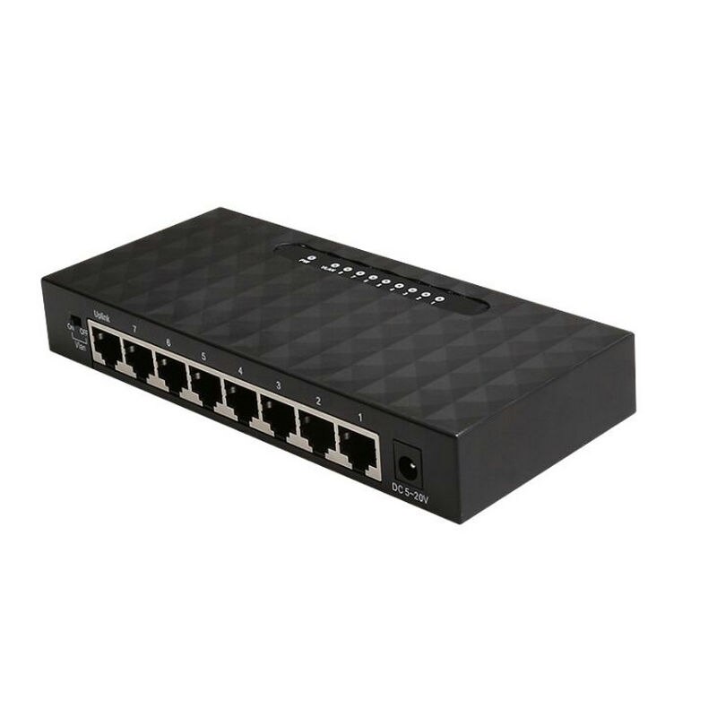 UGREEN 16-poorts Gigabit Switch – Onbeheerd, VLAN, Metalen Behuizing, Ventilatorloos – 10/100/1000 Mbps