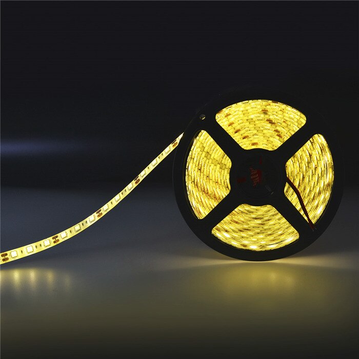 DC 12V 5M Waterproof LED Strip SMD5050 5050 RGB 60LEDs/M Flexible Light 5050 LED Strip RGB White/Warm White/Pink/Blue/Green/Red: Yellow