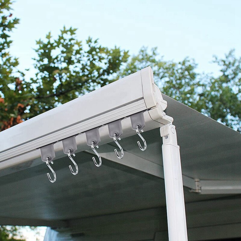 24PCS Camping Awning Hooks RV Awning Hangers Hooks RV Party Light Hangers for RV Caravan Camper