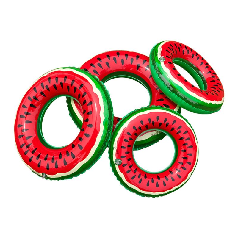 Safely Watermelon Inflatable Swimming Ring Float Pool Swim Circle Laps Beach Toy Y4UD