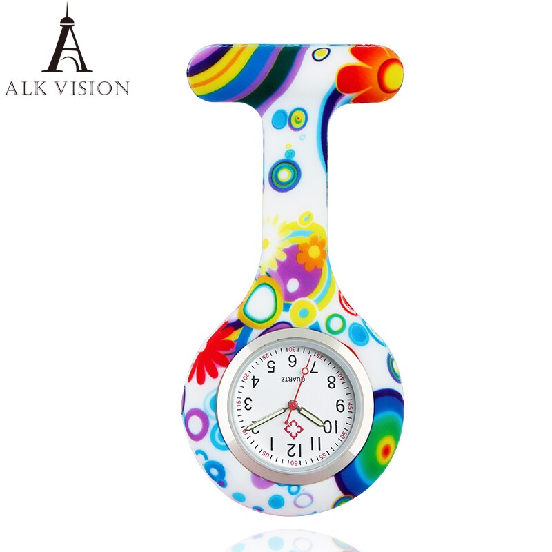 Farbe silikon uhr nurse fob taschenuhr krankenhaus pflege uhren quarz brosche krankenhaus uhr ALK VISION