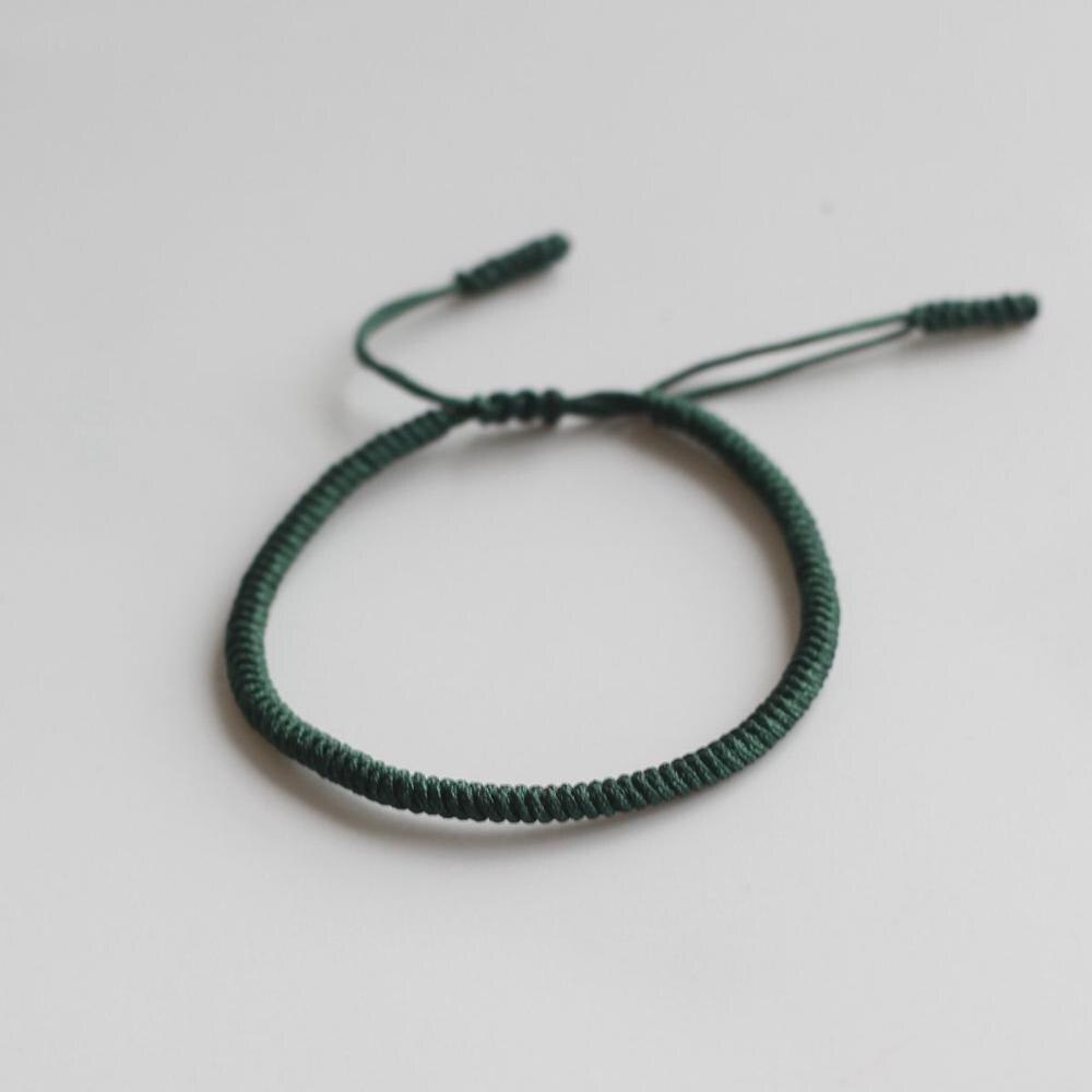 Tibetaanse boeddhistische handgemaakte knopen gelukskoord armband unisex boeddhistische sieraden maat verstelbaar dropshipping: Goudkleurig