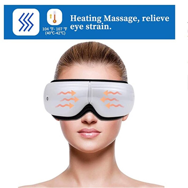 Massager Met Warmte Tempel Air Compressie Vibrerende Voor Donkere Cirkel Moe Droogheid Migraine Kalmeren Eye Massager