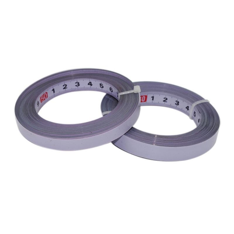 1/2/5M Sticky Scale Ruler Adhesive Miter Saw Track Tape With Glue Mechanical Scale Middle Scale Tape Measurements