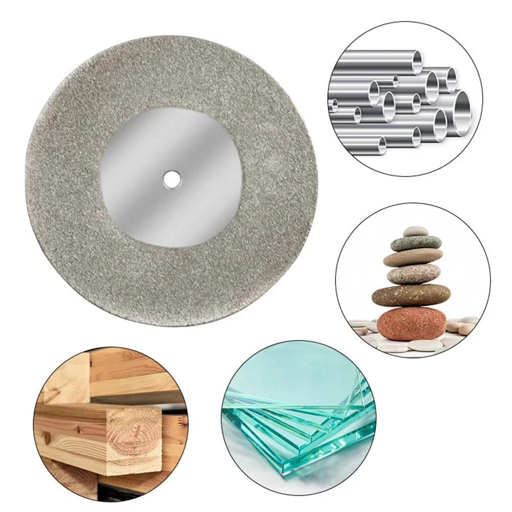 Disco de molienda de 40/50/60mm, discos de corte de diamante, herramientas de roca de vidrio, disco de corte lapidario, accesorios de herramientas rotativas para el hogar