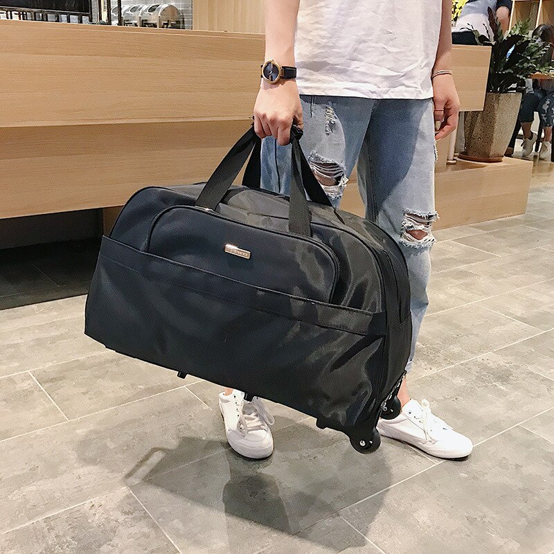 Firstmeet trole mala de viagem saco sobre rodas moda masculina carry on travel bag boarding grande bagagem bolsa de viagem