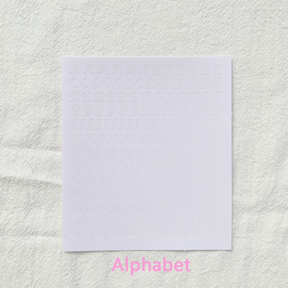 Glitter Alphabet Sticker Korean Aesthetic Sticker For K-pop Toploader Decor DIY Scrapbooking Journal Diary Supplies Stationery: 11