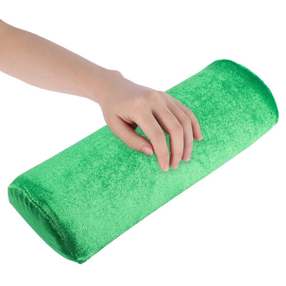 Almohada de esponja para manicura, cojín de soporte de manos, almohadilla de muñeca lavable extraíble, equipo de manicura práctico para arte de uñas: green
