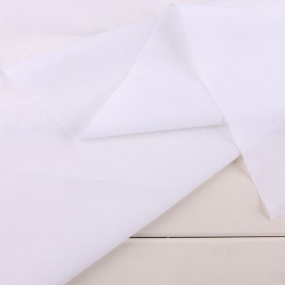 Buulqo 50x140cm 100% algodão tecido liso para forro de roupas material diy acessórios artesanais: WHITE