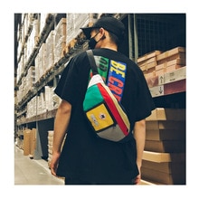 Leinwand Taille Tasche Männer unisex Taille Gürtel Tasche Männer fanny Pack lässig Straße Brust Tasche Männer lässig Taille Beutel b72