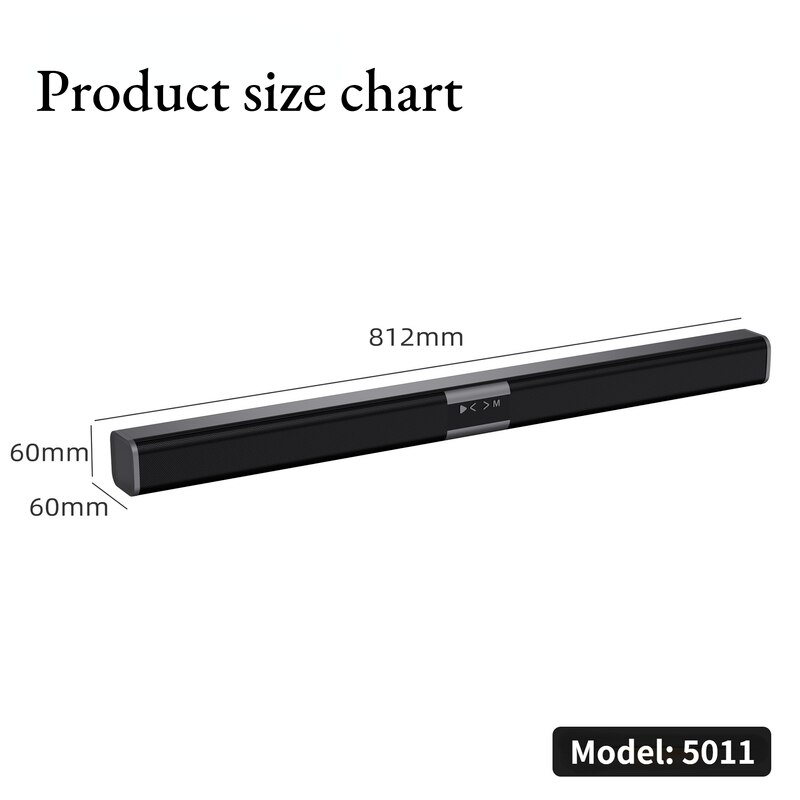 Soundbar Tv 1200Mah Ingebouwde Batterij Draadloze Bluetooth 5.0 Speaker Home Theater Systeem Hifi Subwoofer Stereo Boombox Sound doos