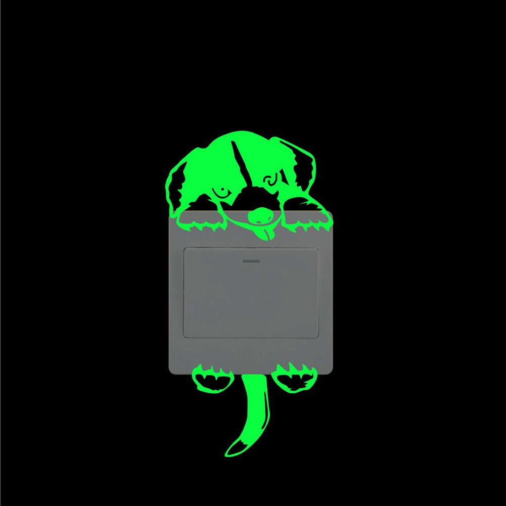 Gwiazda anioł świecące w ciemności naklejka strąk włącznik kot placki świecąca naklejka na ścianę naklejka fluorescencyjny zielony wróżka naklejka pokój dziecięcy Dom dekoracje: C