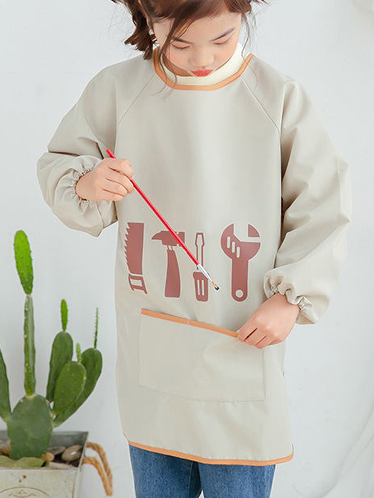 Smocks de peinture artistique pour enfants, tabliers imperméables à manches longues pour 90 à 150 Cm de hauteur, pour enfants de 6 à 8 ans