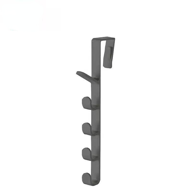 Colgador de puerta para dormitorio, estante para colgar ropa sobre la puerta, ganchos de organización de almacenamiento para el hogar de plástico, soporte para monedero para rieles de bolsos: Bronce