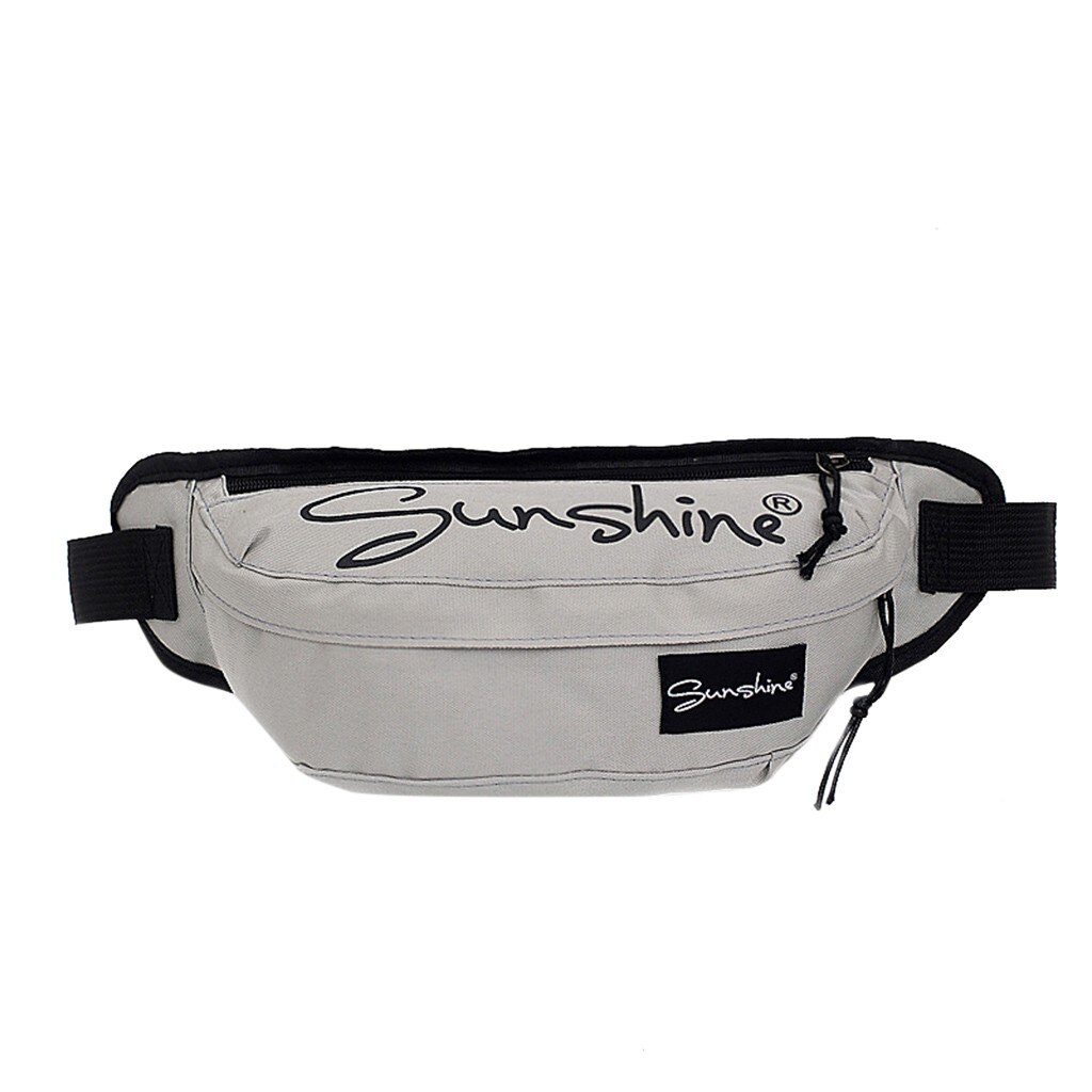 Waist Pack Contrast Color Chest Bag Men's And Women‘s Simple Leisure Oxford Sport Fitness Waist Packs #ss: White