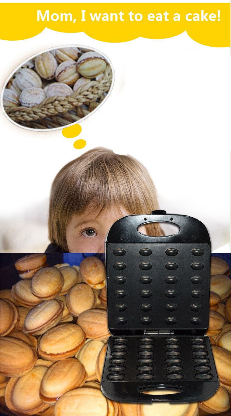 Large household nut machine nut machine frying pan machine cake machine sandwich machine baking machine donuts machine maker