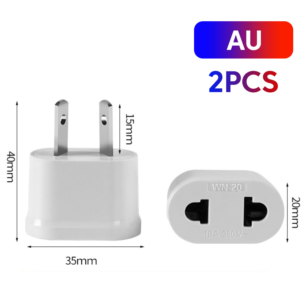 Universal strömadapter usa till eu euro europa-kontakt strömadapter reseadapter eluttag eu/us/au/uk: Svart