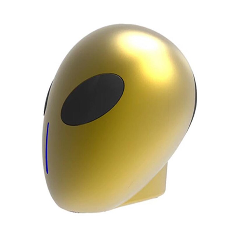 Laiyiqi Alien ET UFO pequeña cabeza inalámbrica Bluetooth altavoz calavera portátil correa de cordón BT de Navidad altavoz bocinas mp3: Gold