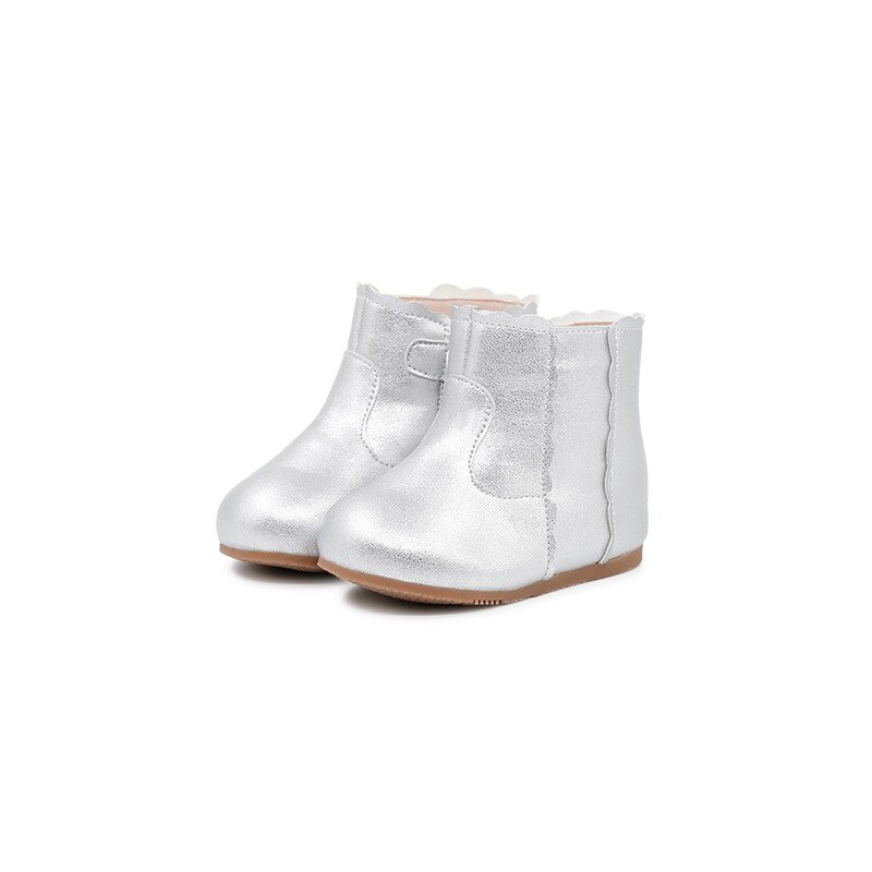 Baby Katoen Schoenen Side Rits Baby Fluwelen Katoenen Schoenen, Zachte Bodem Knappe Winter Meisjes Laarzen