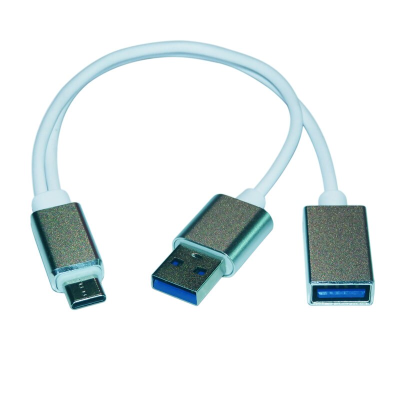 Type-C Otg Usb Kabel Extra Power Kabel Aluminium Voor Smartphone Pad En Computer