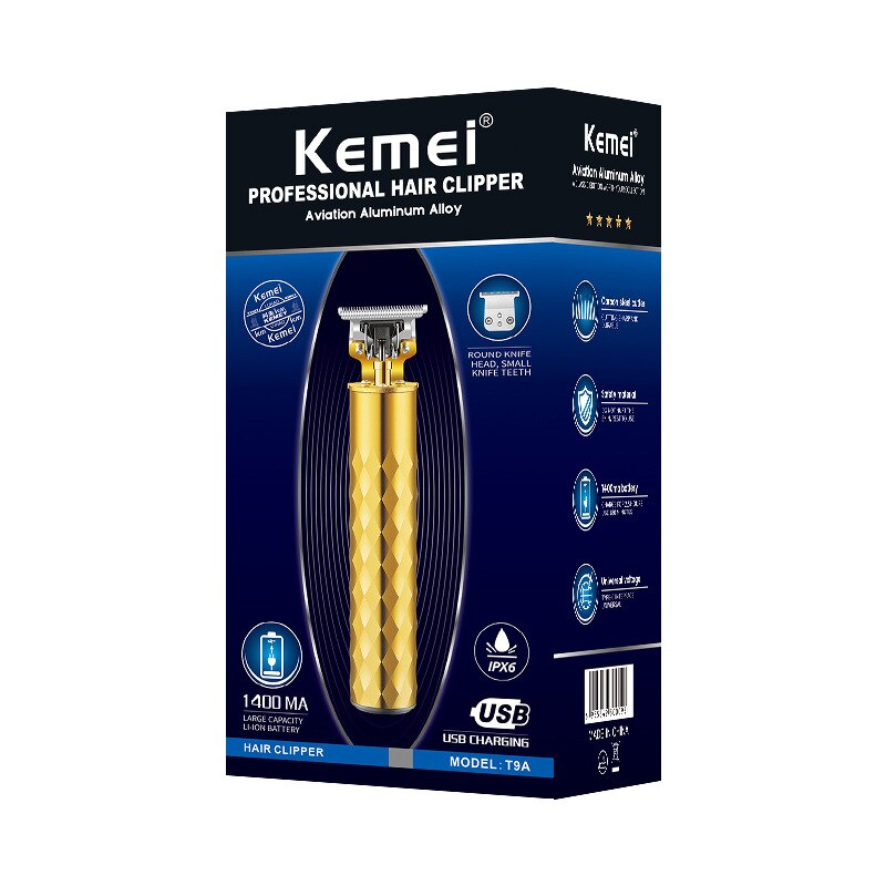 Kemei Elektrische Tondeuse KM-T9A Usb Oplaadbare Tondeuse Oilhead Tondeuse Carving Tondeuse Kapsel Machine