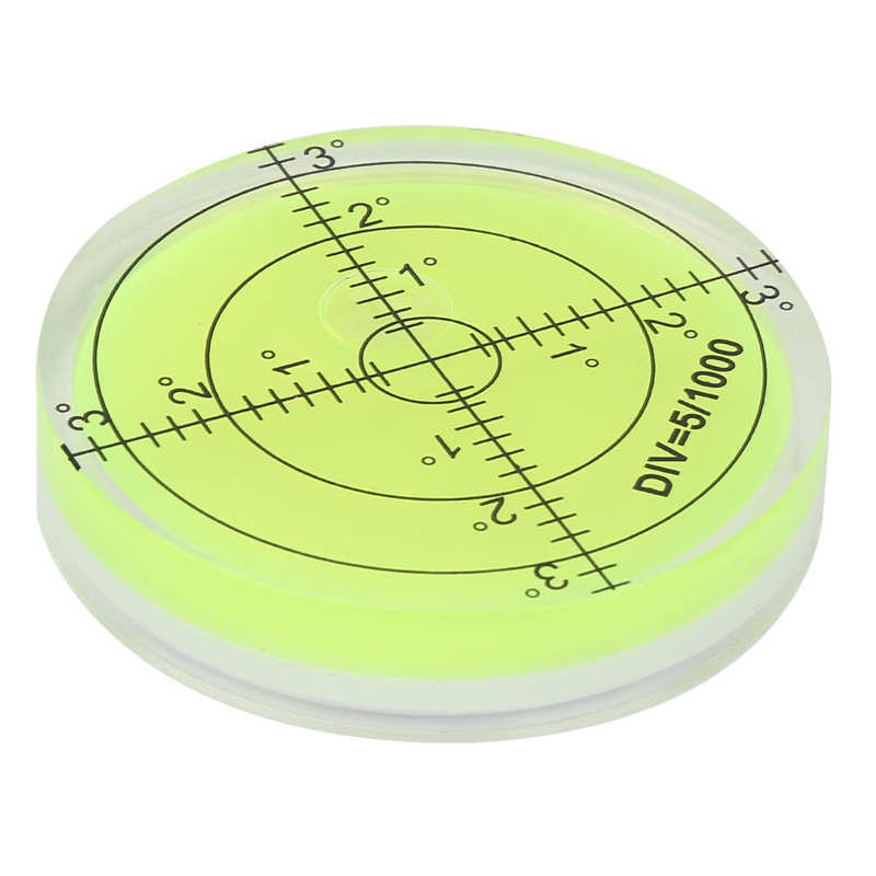Level Bubble 60mm Diameter Measuring Tool Round Level Bubble with Scale for Camera Platform Balance