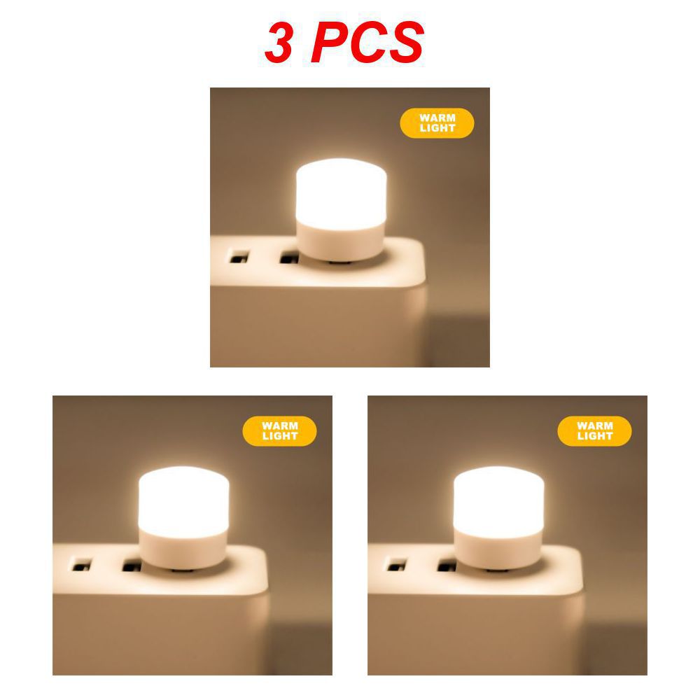 Pequeña lámpara con enchufe USB, luz LED nocturna para ordenador, carga de energía móvil, Mini lámparas para libros, protección ocular LED, luz de lectura cuadrada: Blanco