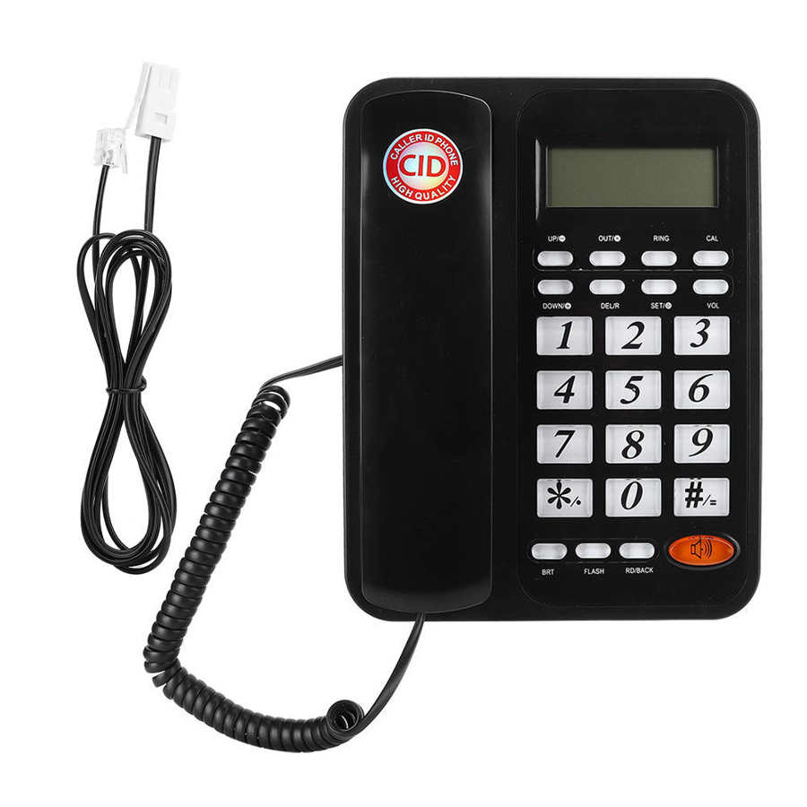 Multifunctional Cordless Phone Desktop Corded Landline Telephone with Speakerphone and Caller ID for Home Office Corded Phone