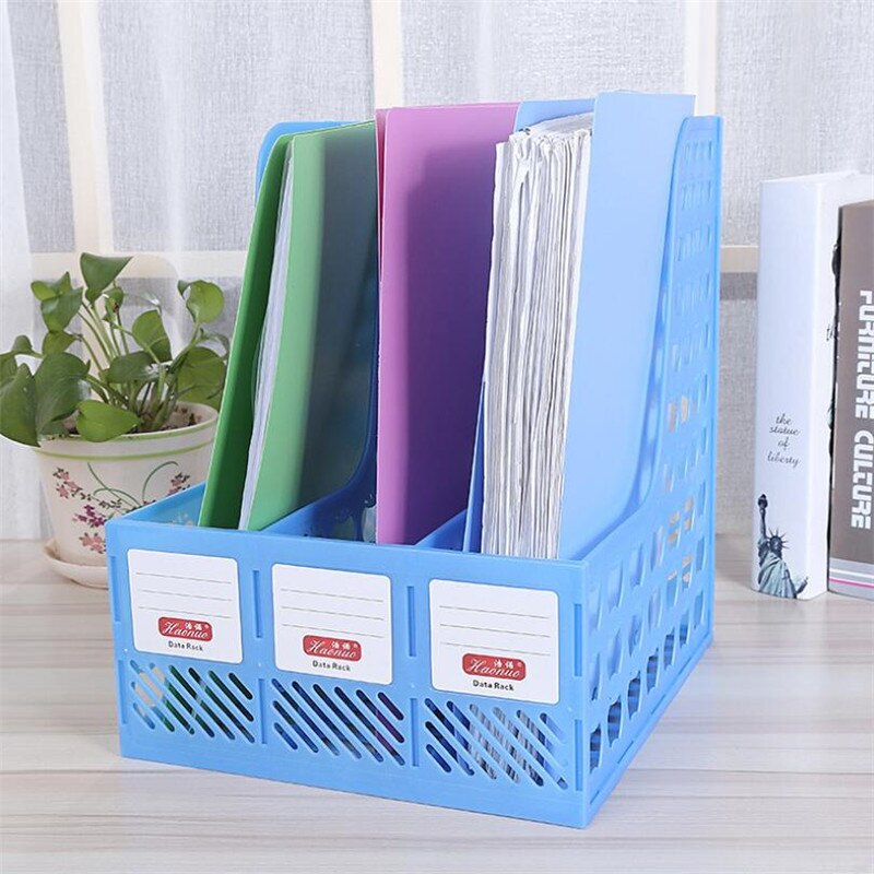 24.5x26.5x31cm trois en un porte-fichiers bureau organisateur bureau fichier colonne PP plastique données cadre porte-fichiers de stockage