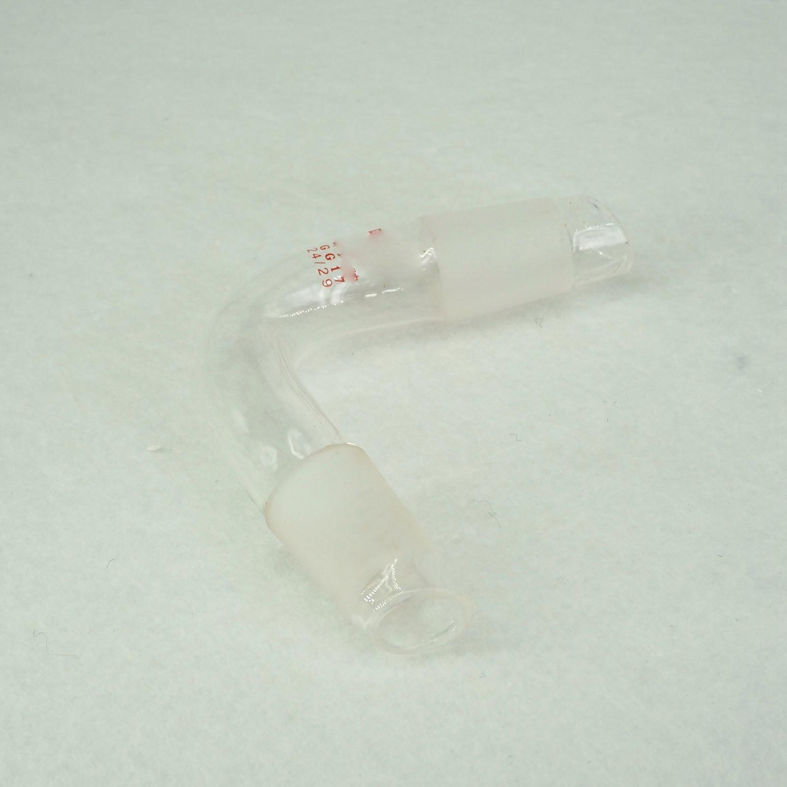 24/29 Stopper Glass Distillation Adapter Distilling Head 75 Degree Bend Labware