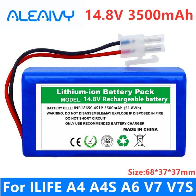 100% neue Original 14,8 V 3500mAh li ionen Akku Für ILIFE A4 A4s V7s A6 V7s Plus Roboter staubsauger iLife batterie