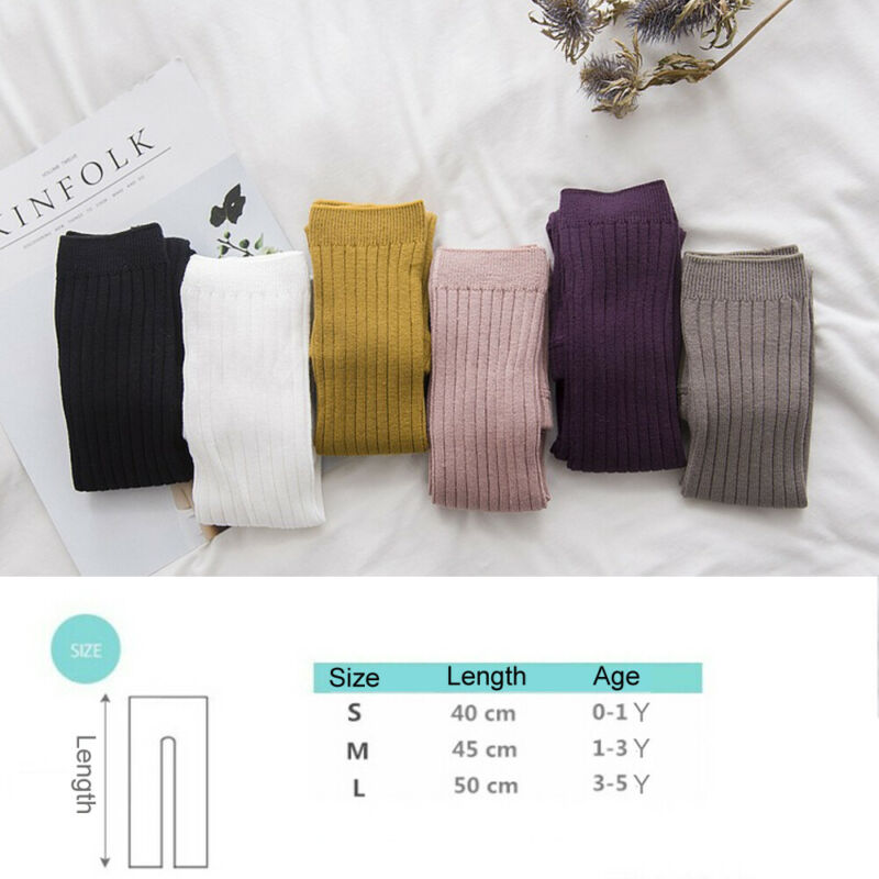 Focusnorm Baby Girl Kid Thick Knitted Tights Pantyhose Stockings Strech Sock Trousers