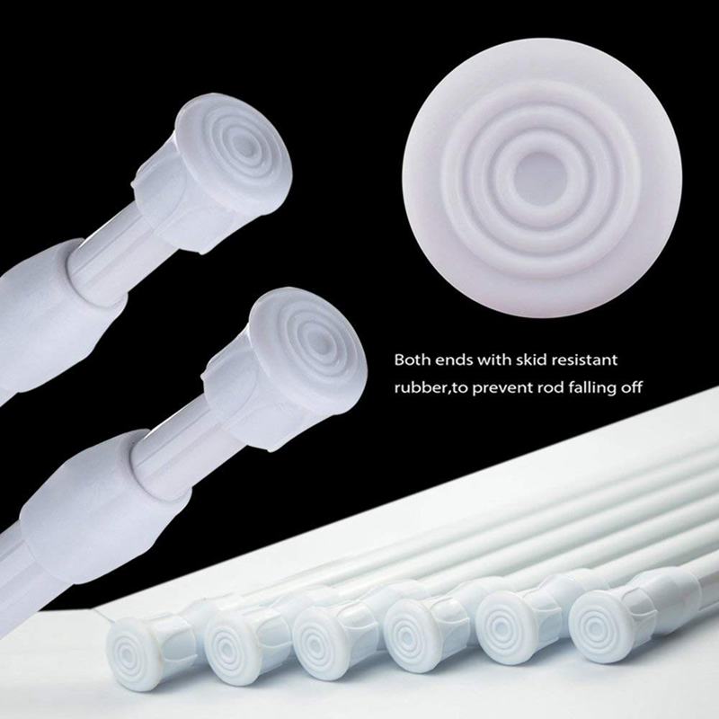 6 Pack Tension Rods, Adjustable Spring Steel Cupboard Bars Rod Curtain Rods, Extendable
