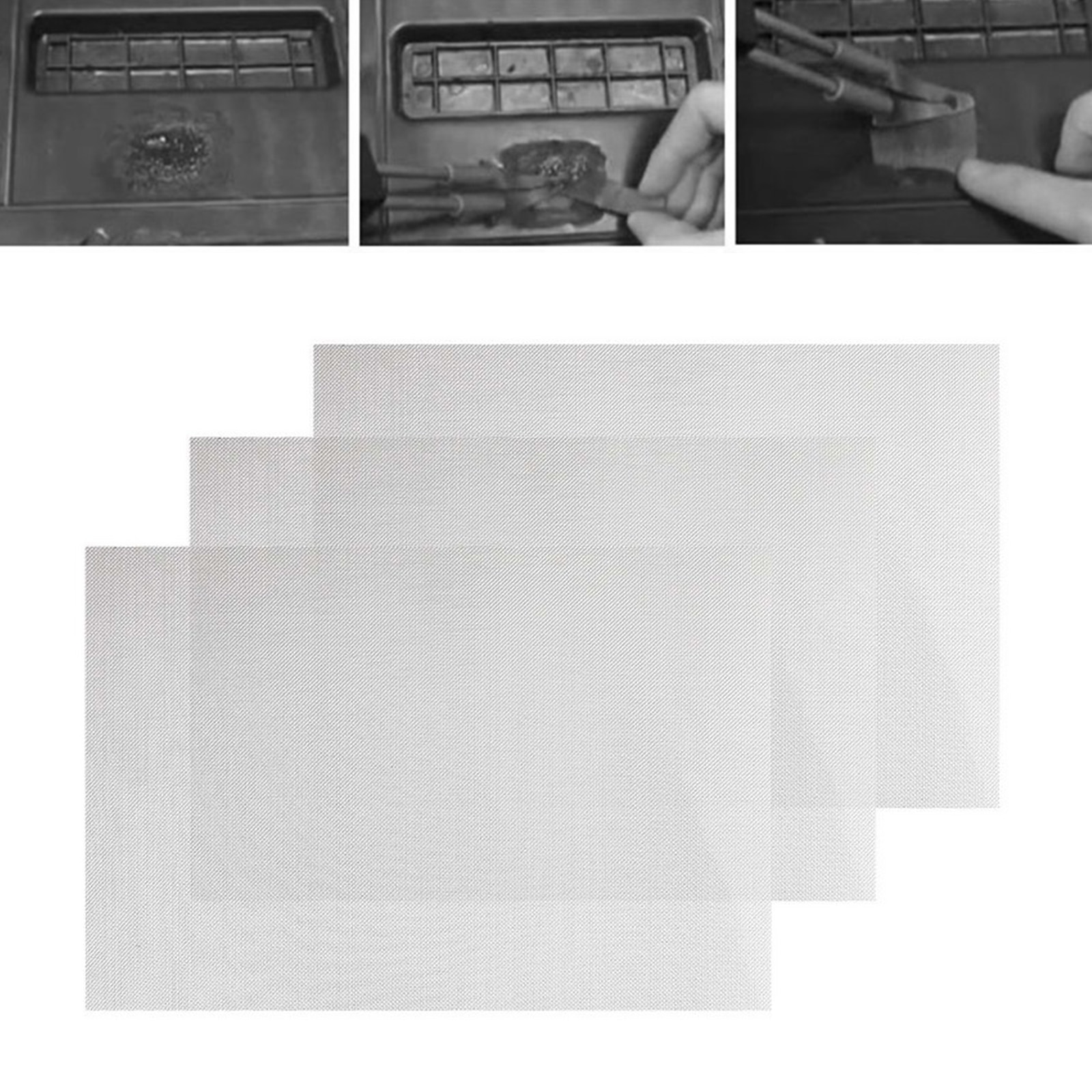 Car Bumper Stainless Steel Repair Net Plastic Crack Repair Hole Repairing Mesh Net for Bumper Body Hood Vents Vehicle Openings