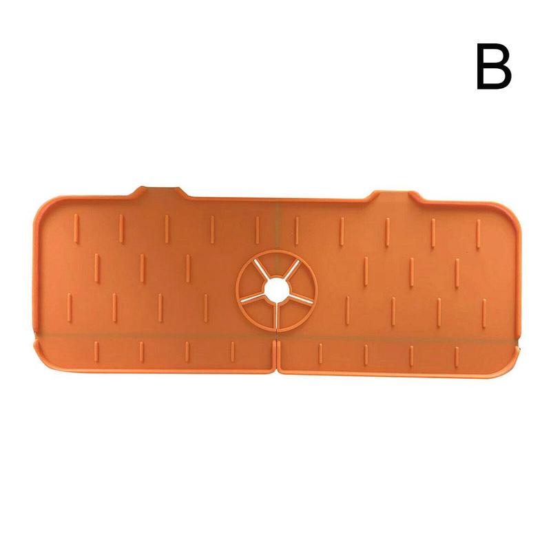 Mata silikonowa robić zlewu kuchennego osłona rozbryzgowa bateria robić łazienki łapacz wody mata zlew spustowy Podkładka za kranem: B